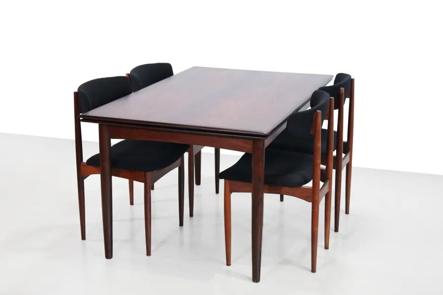 Rosewood Danish design extendable dining table, 1960's