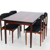 Rosewood Danish design extendable dining table, 1960's