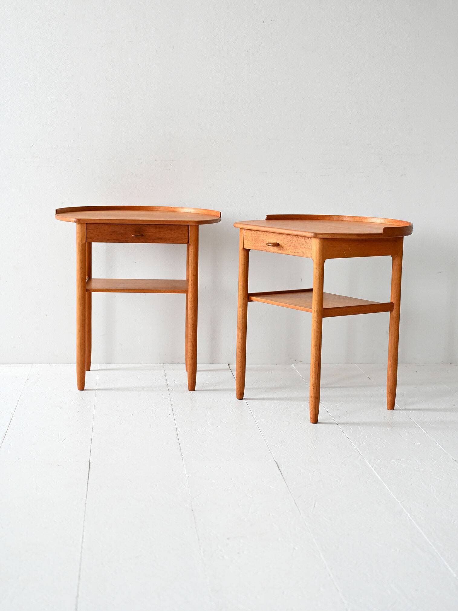 Pair of Vintage Scandinavian Teak Nightstands by Bodafors