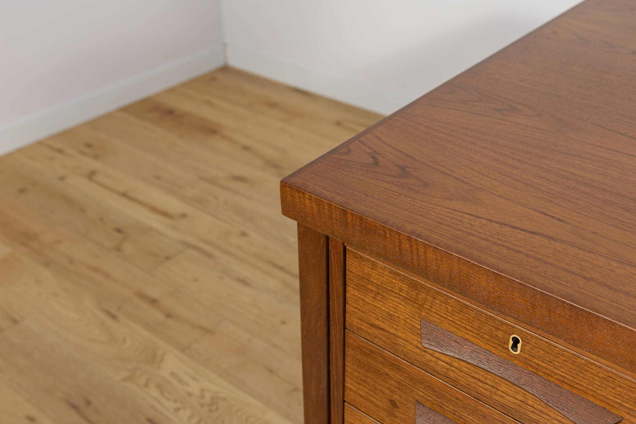 Mid-Century Freestanding Teak Desk, Denmark, 1960s