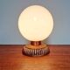 Wood and white opaline table lamp, 1960s