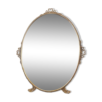 Oval table mirror, silver, beginning of the century