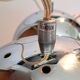 Set of 3 Benny Frandsen modular chrome pendant lights, Denmark 1970/80
