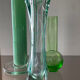 Trio of vintage vases in glass paste and crystal