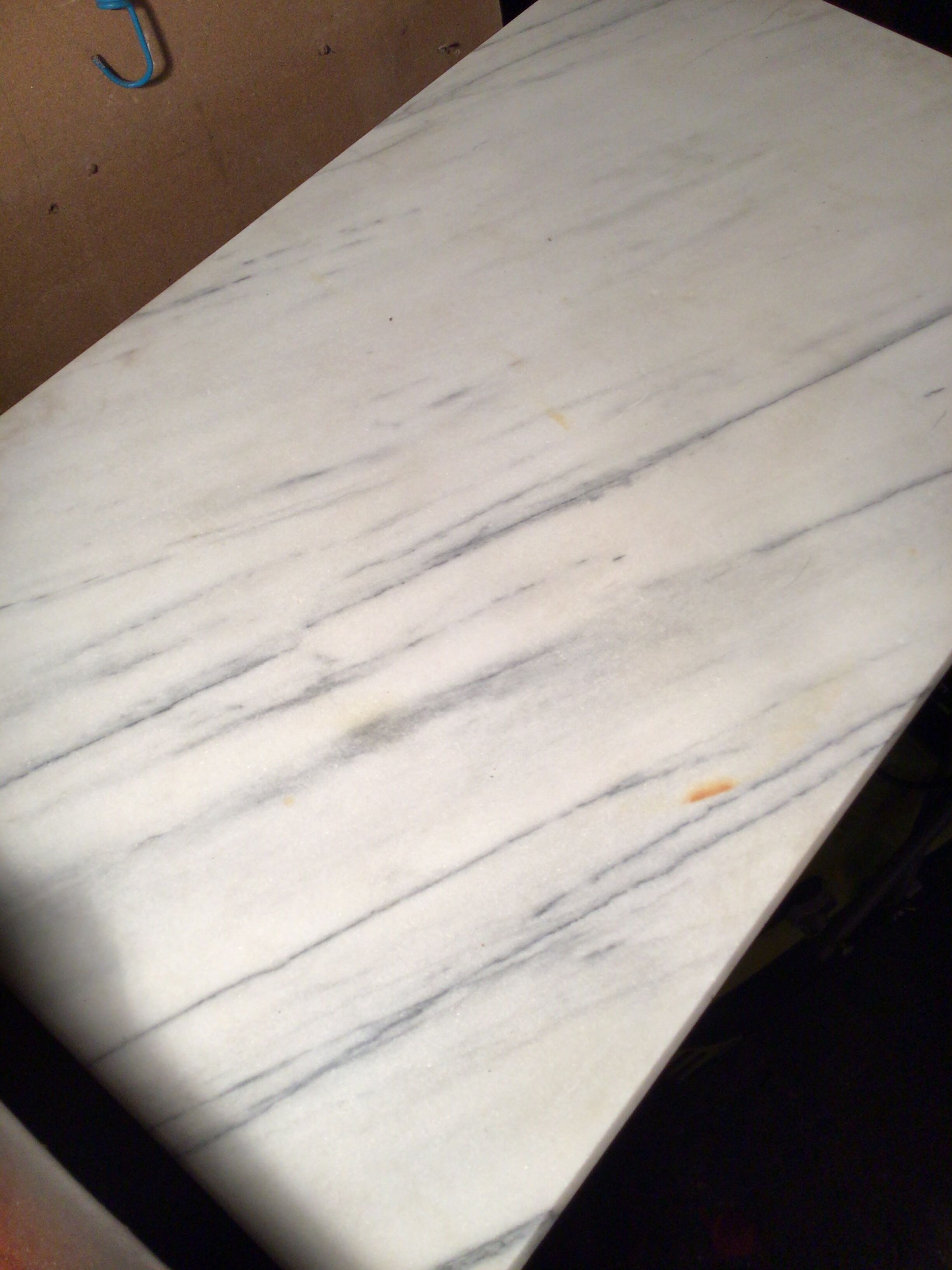Marble and cast iron bistro table