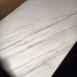 Marble and cast iron bistro table
