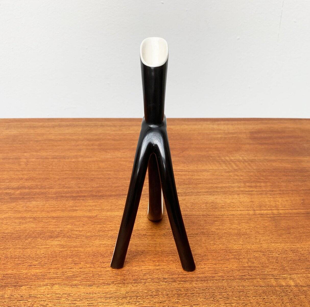 Sculptural porcelain vase from mid-century Germany by Lindner.