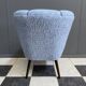 Blue wool cocktail chair 1960s