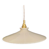 Vintage lampshade pendant light in white opaline