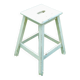 Vintage workshop stool white painted wood