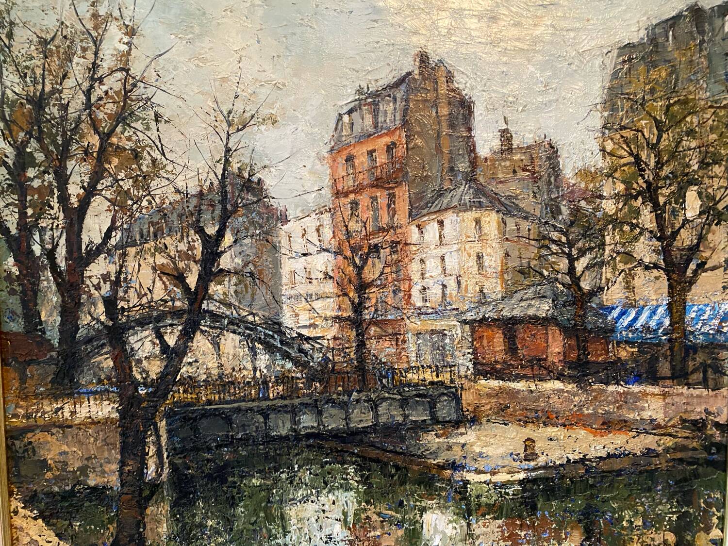 Canal saint Martin à Paris signé Guerber