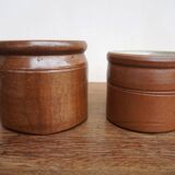 Set of two vintage stoneware pots