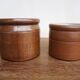 Set of two vintage stoneware pots