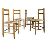 Lot de quatre chaises vintage