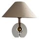 Wooden table lamp with fabric shade by Schröder & Co. Leuchten, 1960, Germany.