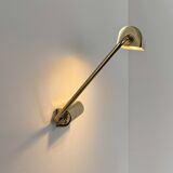 Vintage adjustable brass wall light, France, 1970.