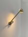 Vintage adjustable brass wall light, France, 1970.