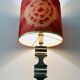 Vintage living room lamp pewter base, Italy 60s