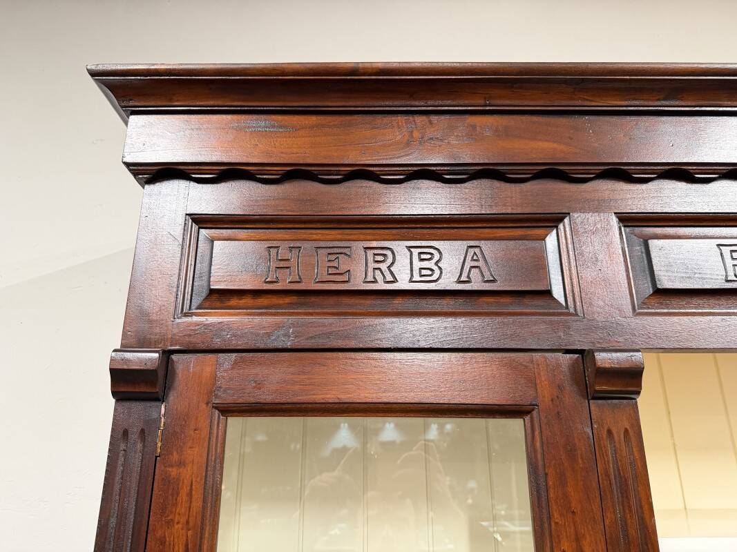 Classic English Apothecary Cabinet Bookcase