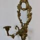 Mid Century Swedish Brass Sconce with Mirror