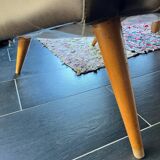 Vintage brown faux leather armchair from the 60s/70s.