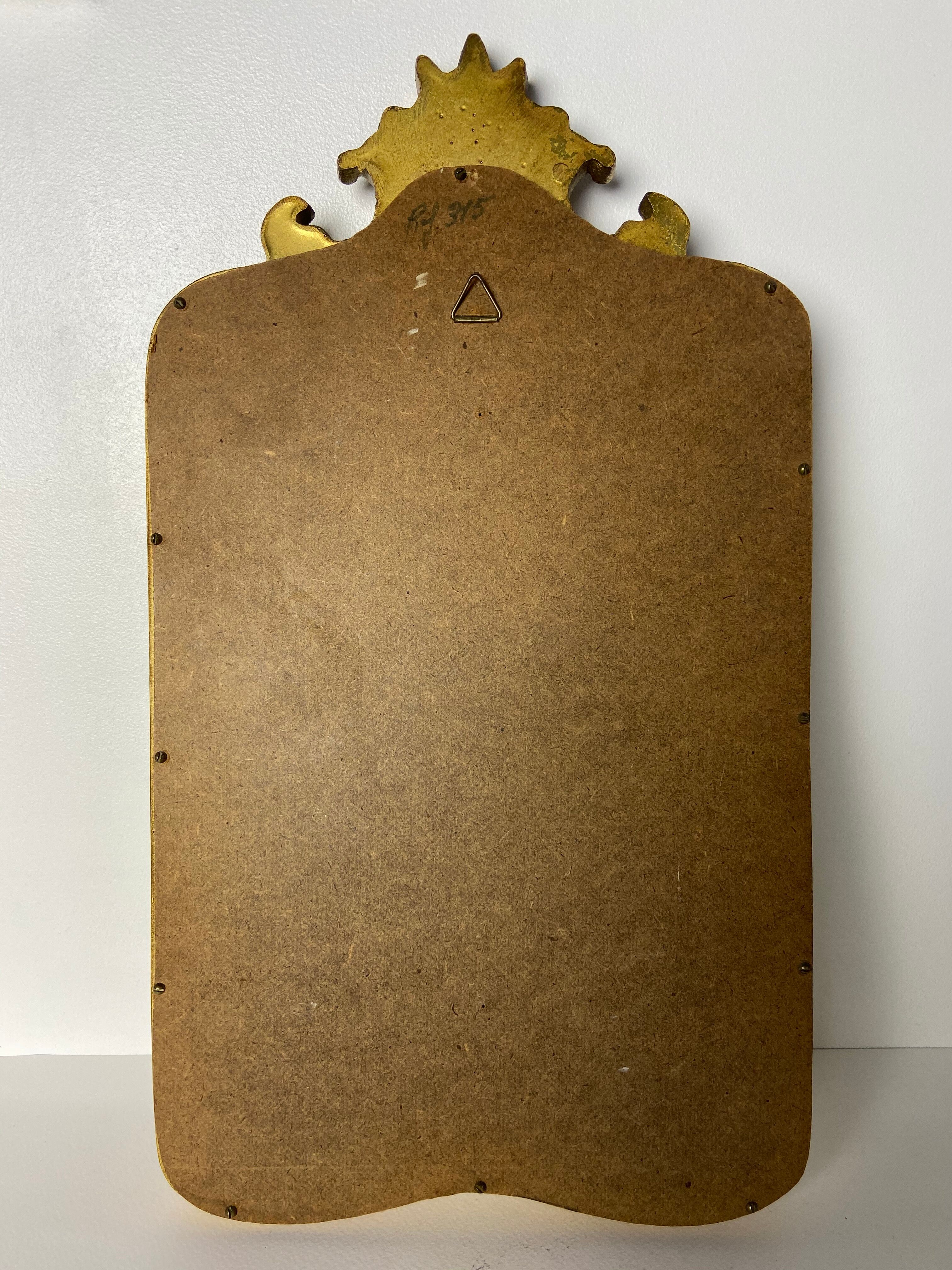 Miroir classique doré 45 x 25 cm