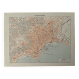 Carte vintage de Naples – 1930