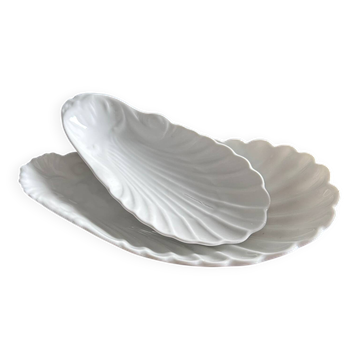 Duo of shell bowls