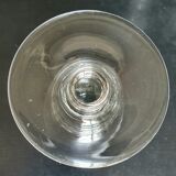 6 vintage wine glasses engraved pyramid shape