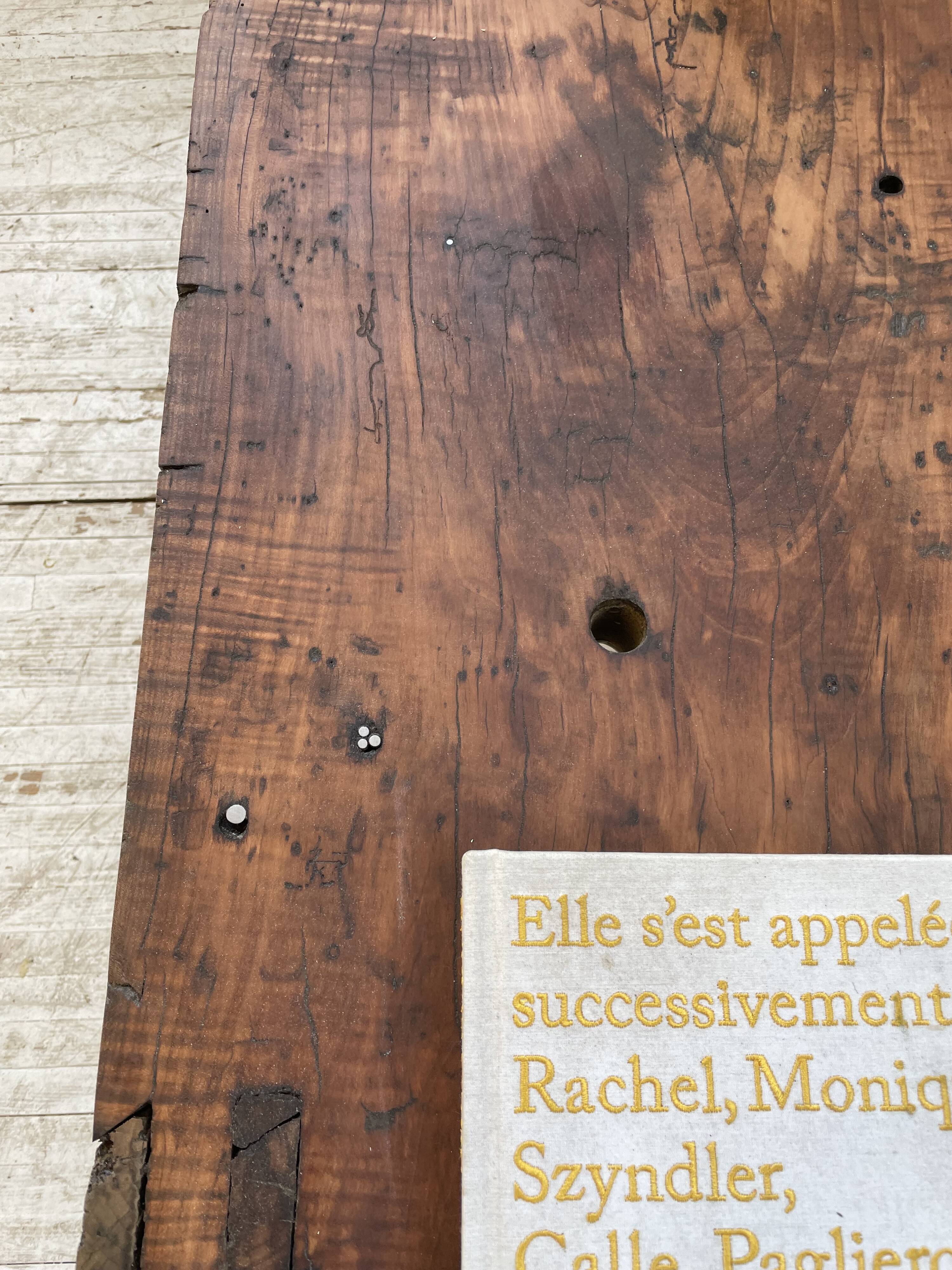 Brutalist workbench solid cherry coffee table