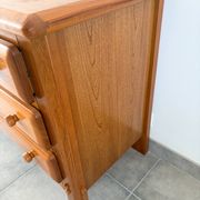 Large elm chest of drawers from Maison Regain, vintage 80s.