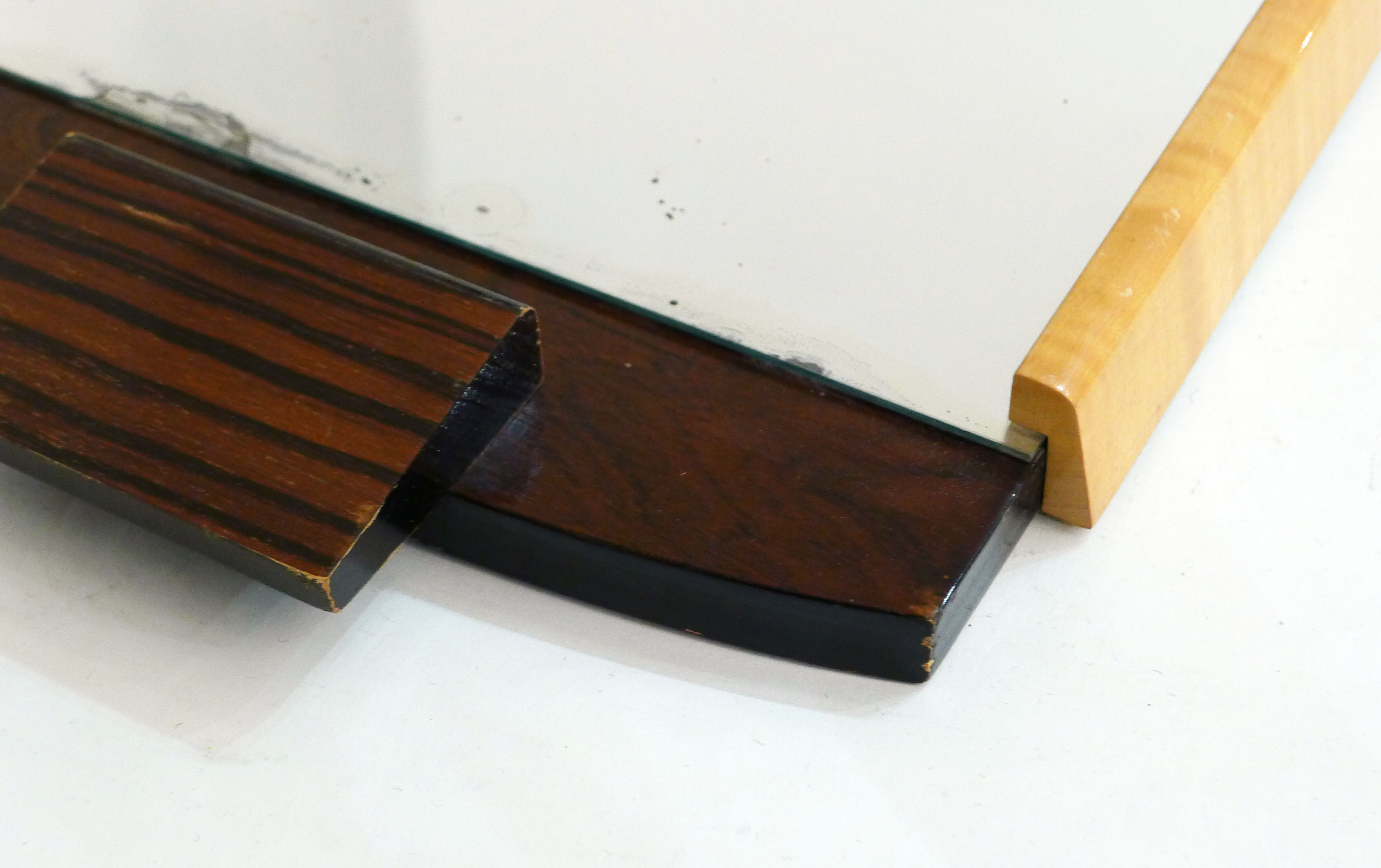 Two-tone art deco mirror tray