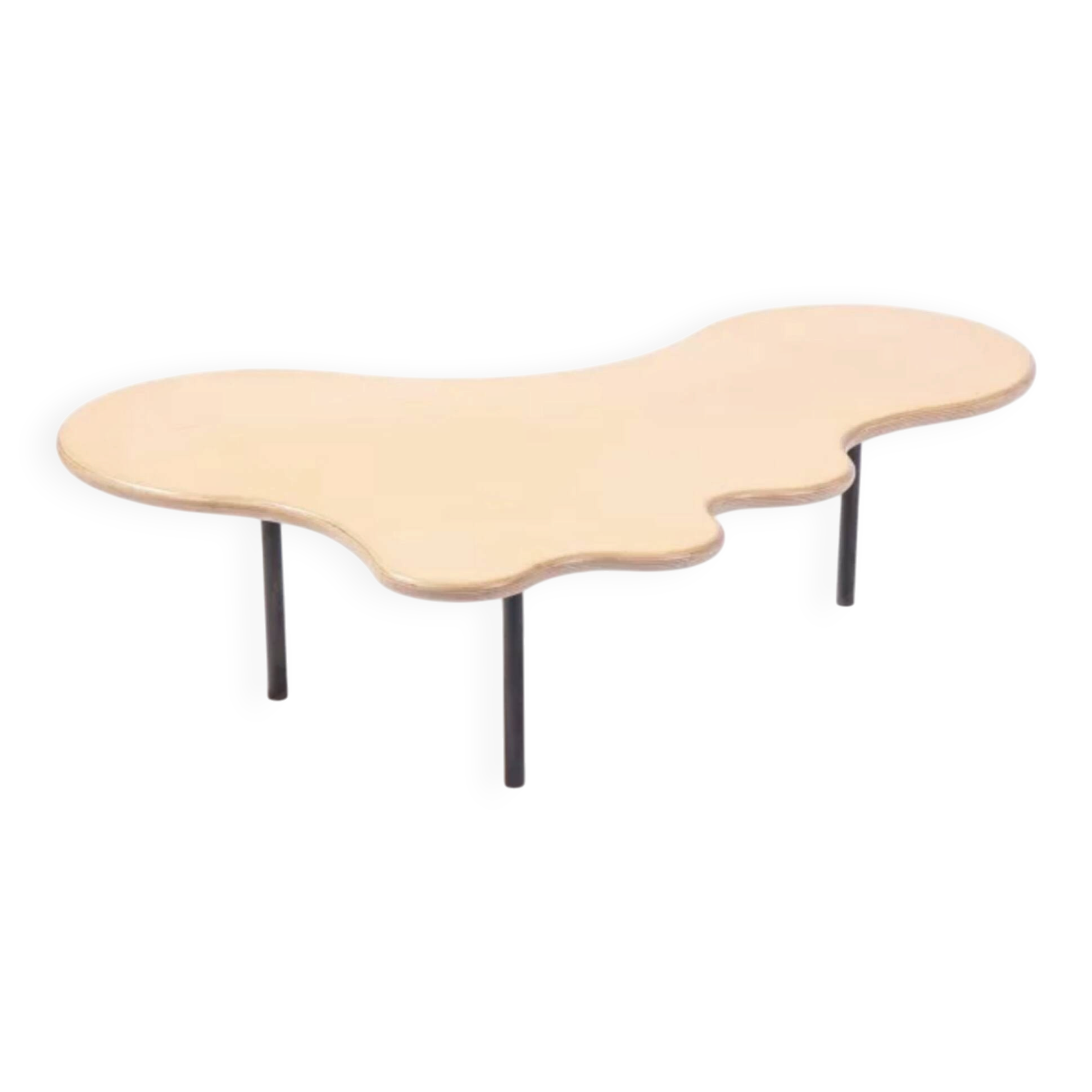 Organic design coffee table in poplar by Benchmark