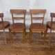 Set of 4 curved wood bistro chairs