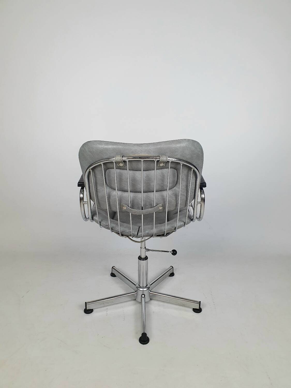 Vintage chrome swivel armchair