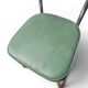 Vintage green faux leather chair with metal frame, 1960s.