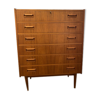 Scandinavian teak chest of drawers 1960s