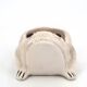 White ceramic frog flower pot by Jean Roger