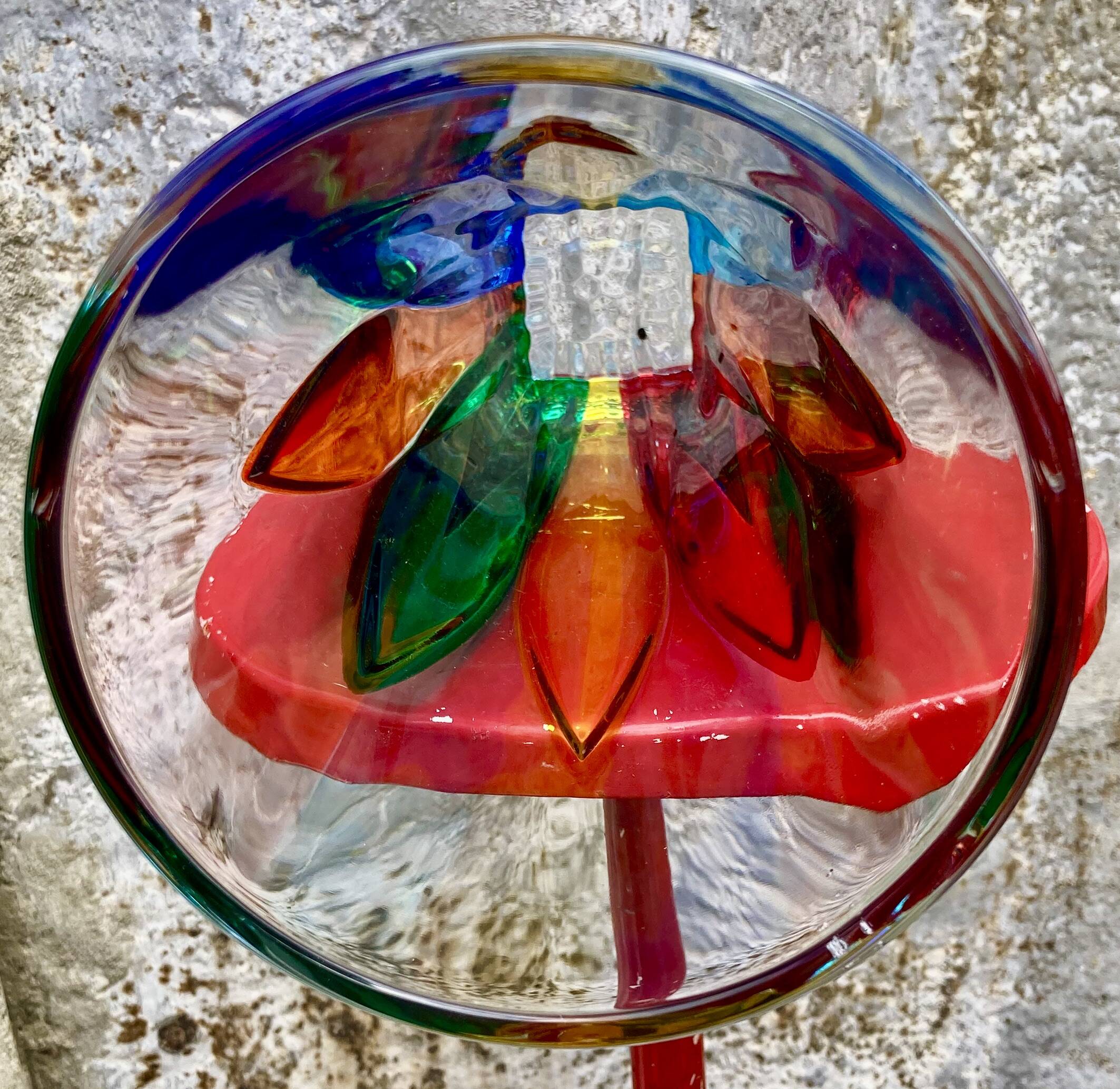 Multicolor vase signed cc zecchin - size xxl