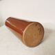Vintage Brown Glazed Ceramic Vase: Tall Minimalist Bottle Form