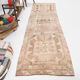 3x12 brown & beige vintage runner rug 100x360cm