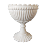White opaline chalice cut 15.5 cm