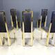 Vintage french brass dining chairs, set of 6 - 1970s