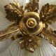 Ceiling chandelier in frosted glass paste and bronze