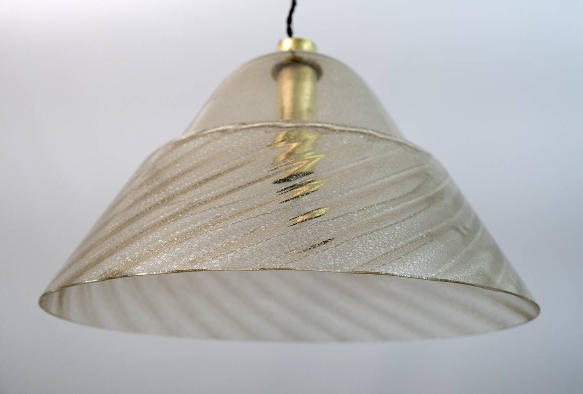 Mid-Century Modern Italian Murano Bubbles Glass Pendant Lamp, 1970s
