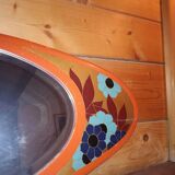 Art Deco oval mirror 100x38cm