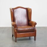 Fauteuil à oreilles en peau de mouton