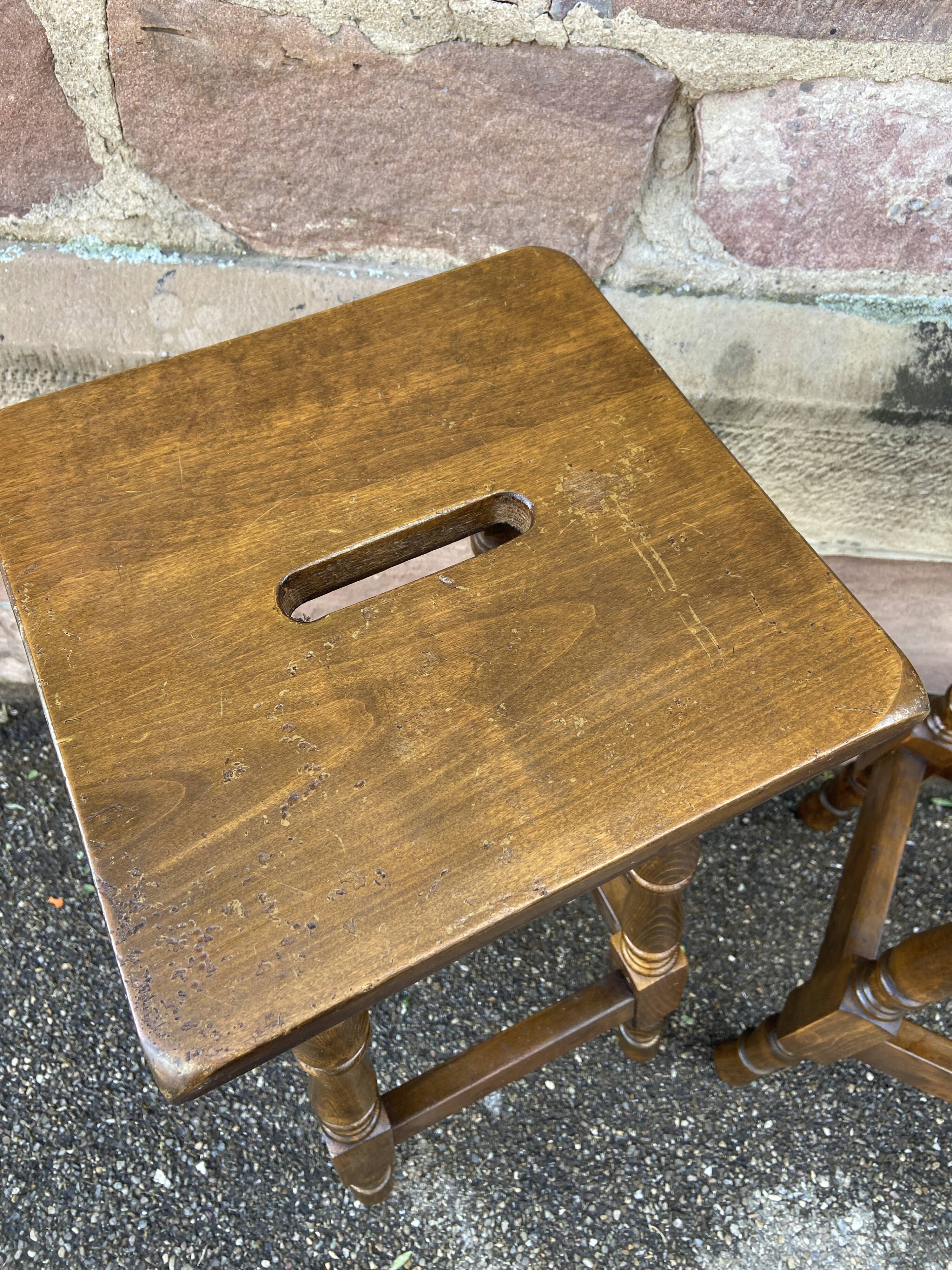 paire de Tabourets de bar bois vintage