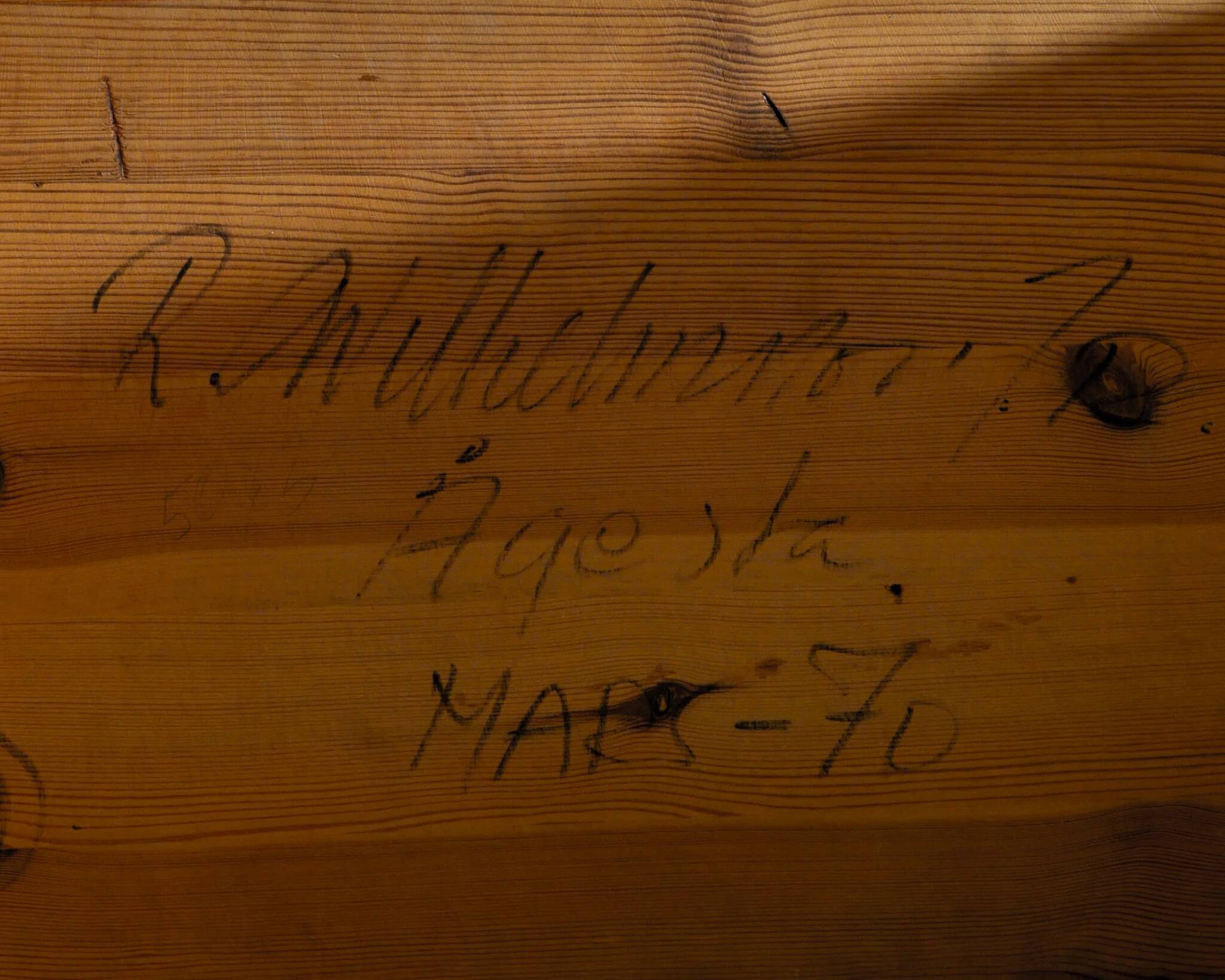 Vintage Swedish Mid Century Wooden Pine Bench by Roland Wilhelmsson, 1970s