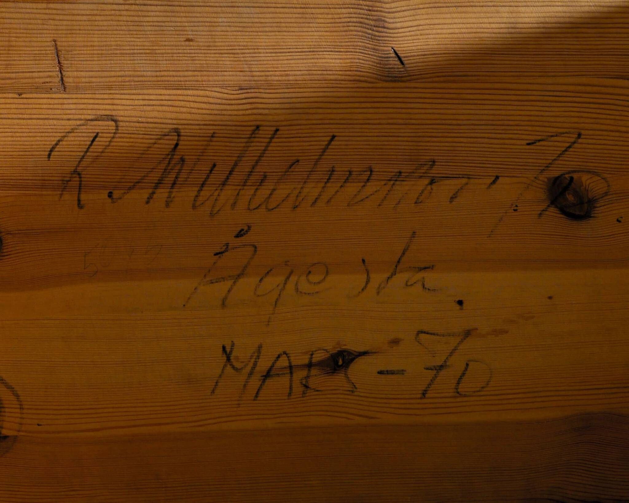 Vintage Swedish Mid Century Wooden Pine Bench by Roland Wilhelmsson, 1970s